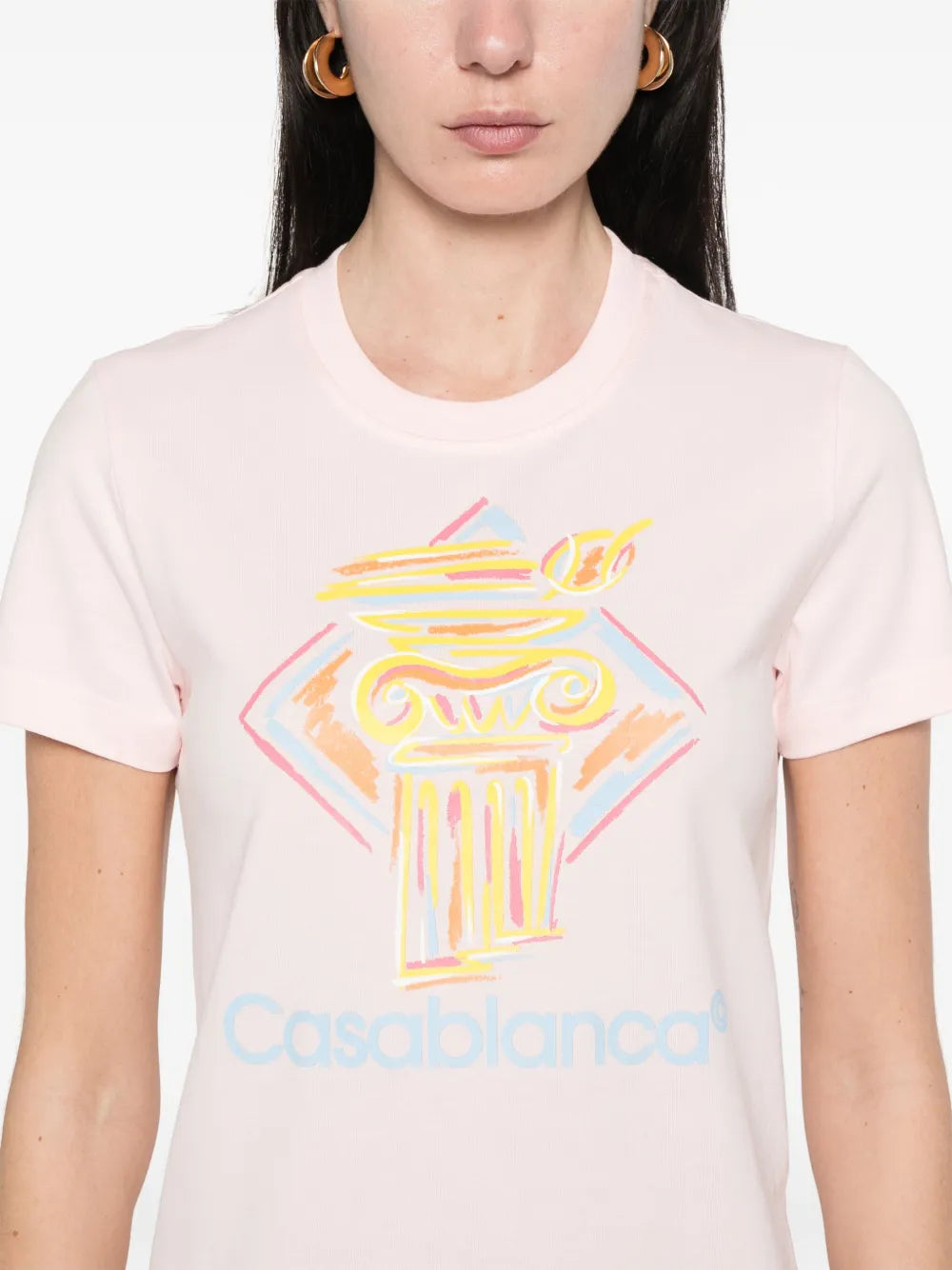 Casablanca T-shirt featuring diamond column printed available at Lestyle Boutique Melbourne