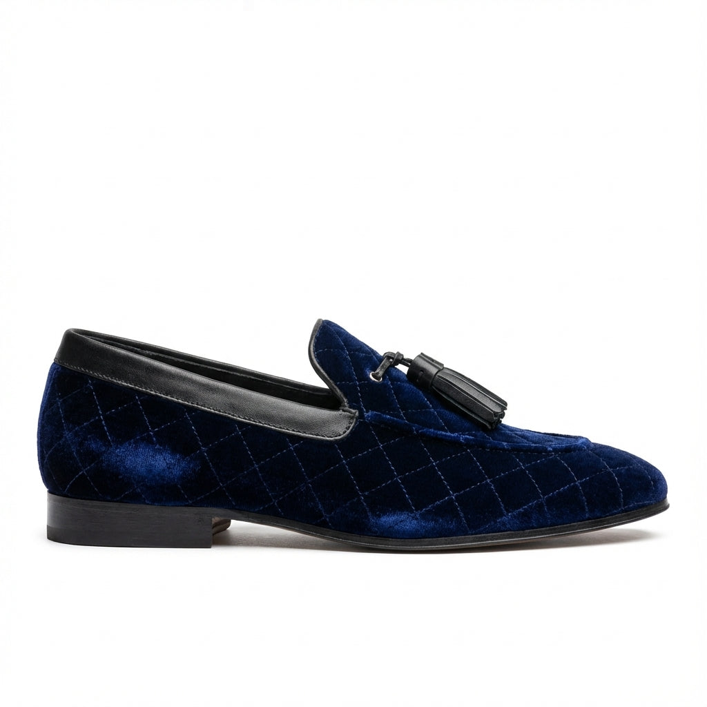 Louis Leeman Loafer with tassel detail in velvet available at Lestyle Boutique Melbourne