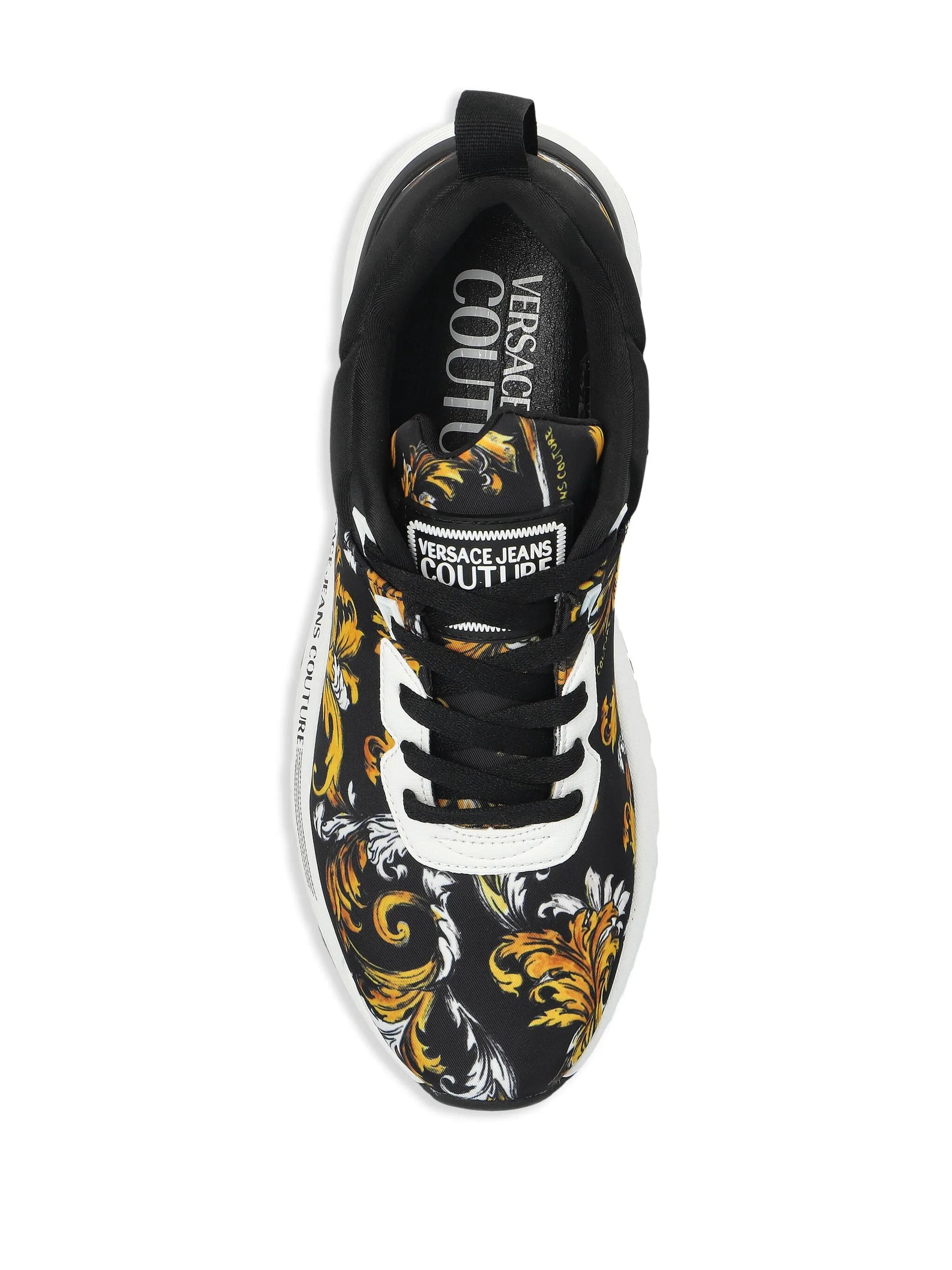 Versace Jeans Couture sneakers featuring baroque gold pattern available at Lestyle Boutique Melbourne