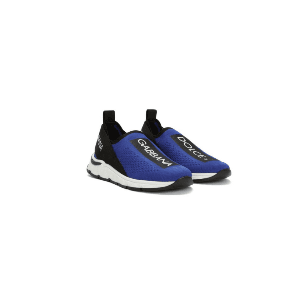 Dolce & Gabbana Kids Sorrento Slip-On Sneakers featuring slip-on design in blue available at Lestyle Boutique Melbourne