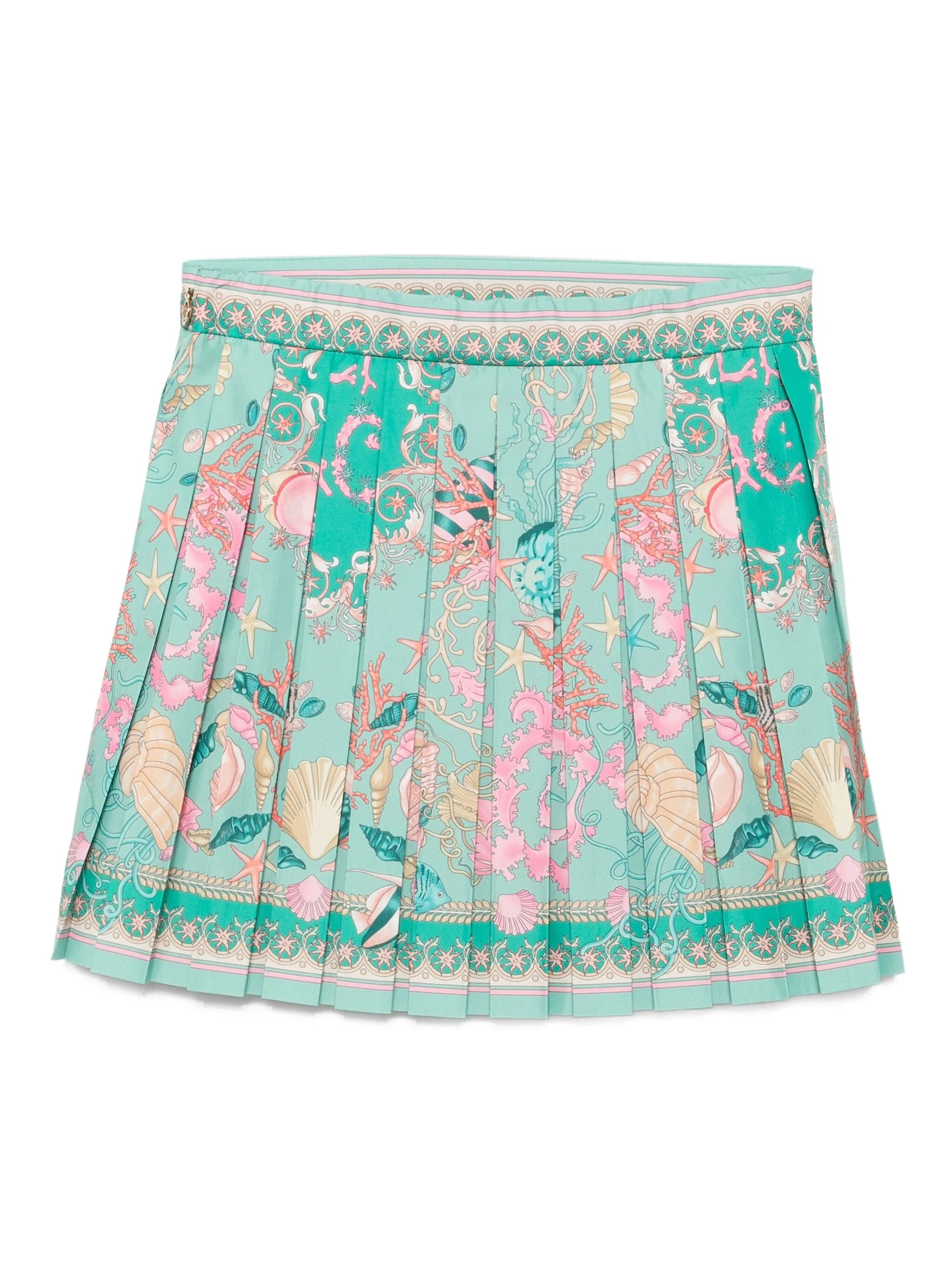 Versace Kids graphic-print skirt featuring grass-green palette available at Lestyle Boutique Melbourne