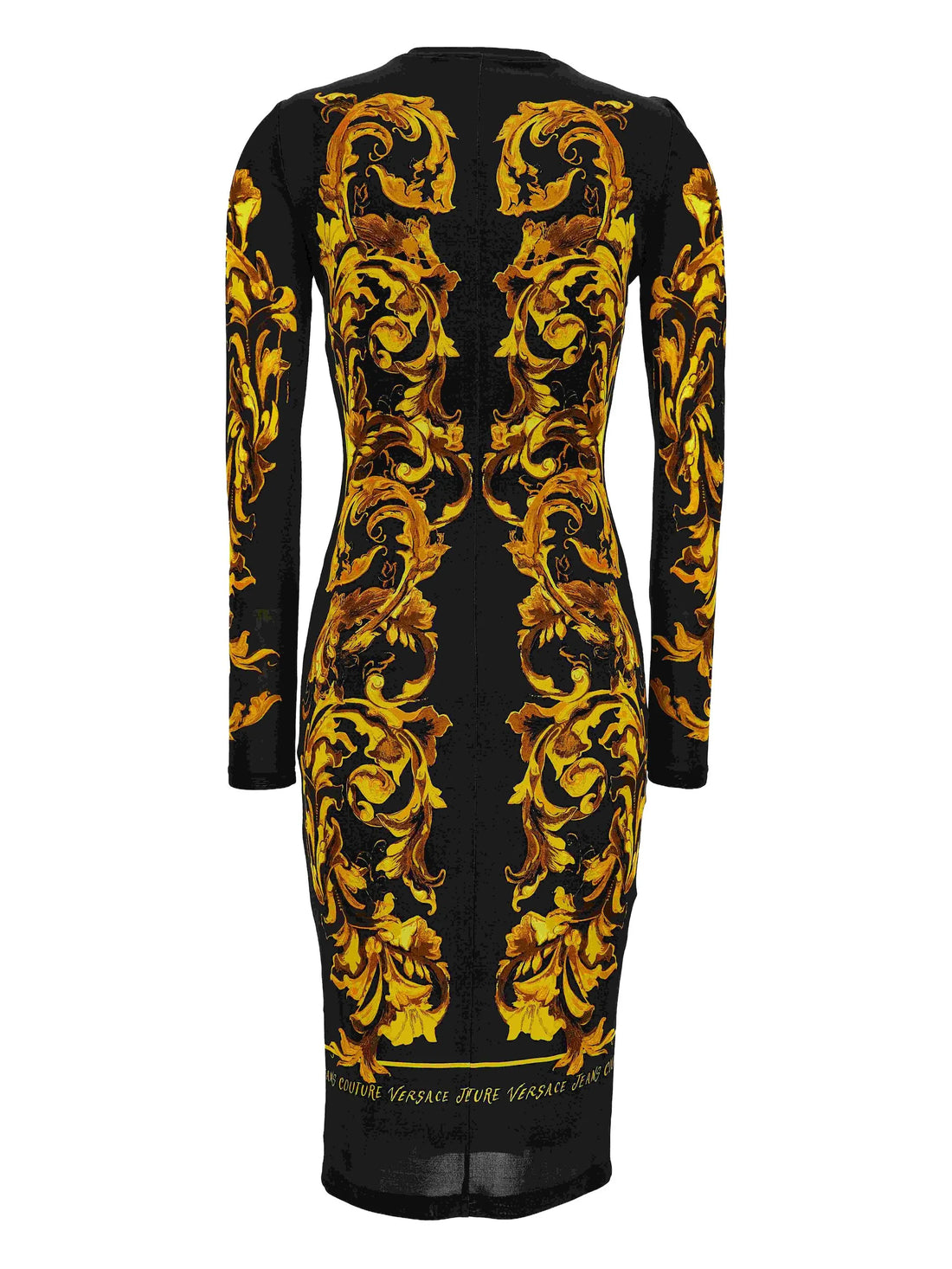 VERSACE JEANS COUTURE dress featuring gold baroque print available at Lestyle Boutique Melbourne