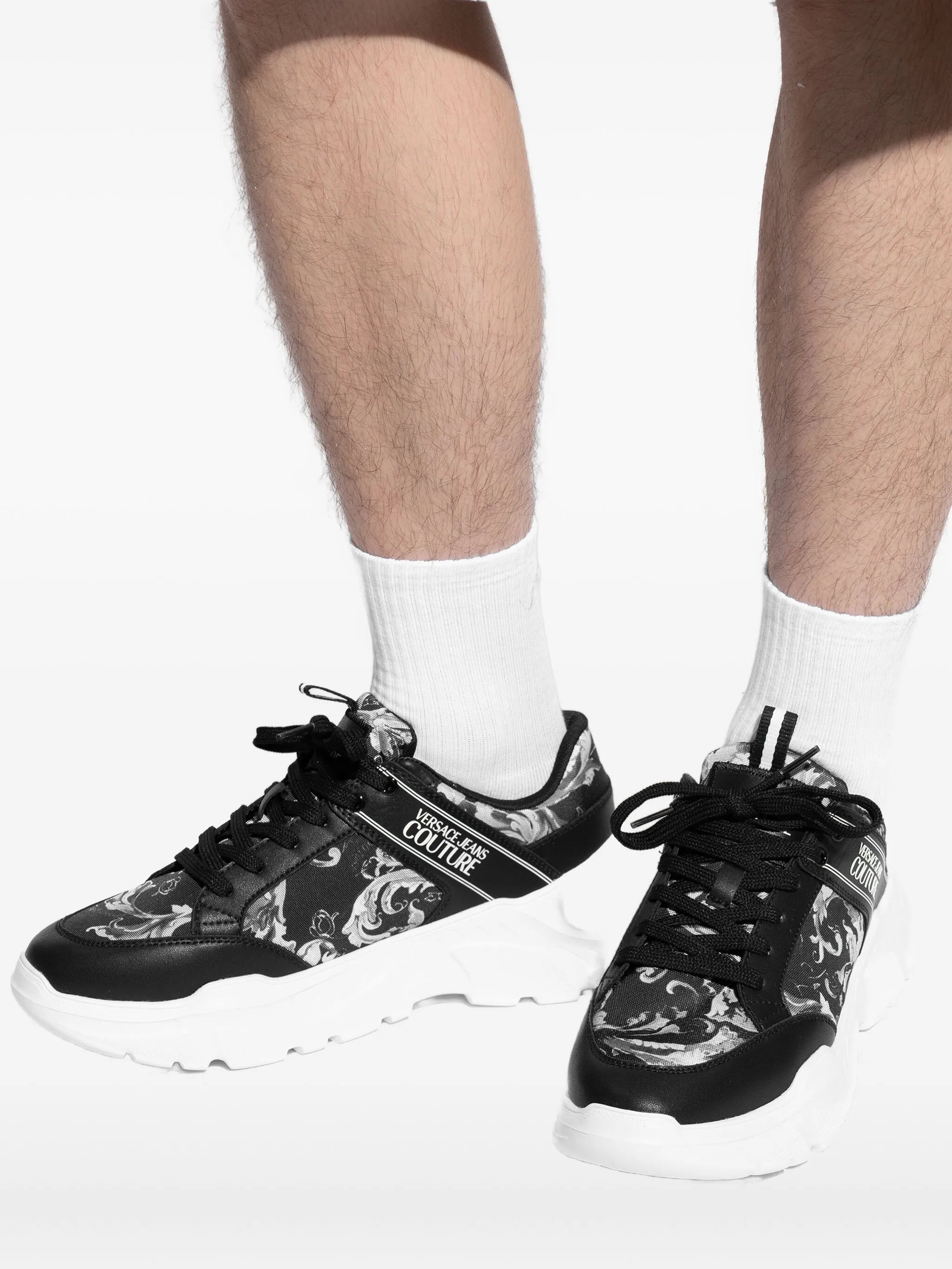 VERSACE JEANS COUTURE SNEAKERS featuring floral print available at Lestyle Boutique Melbourne