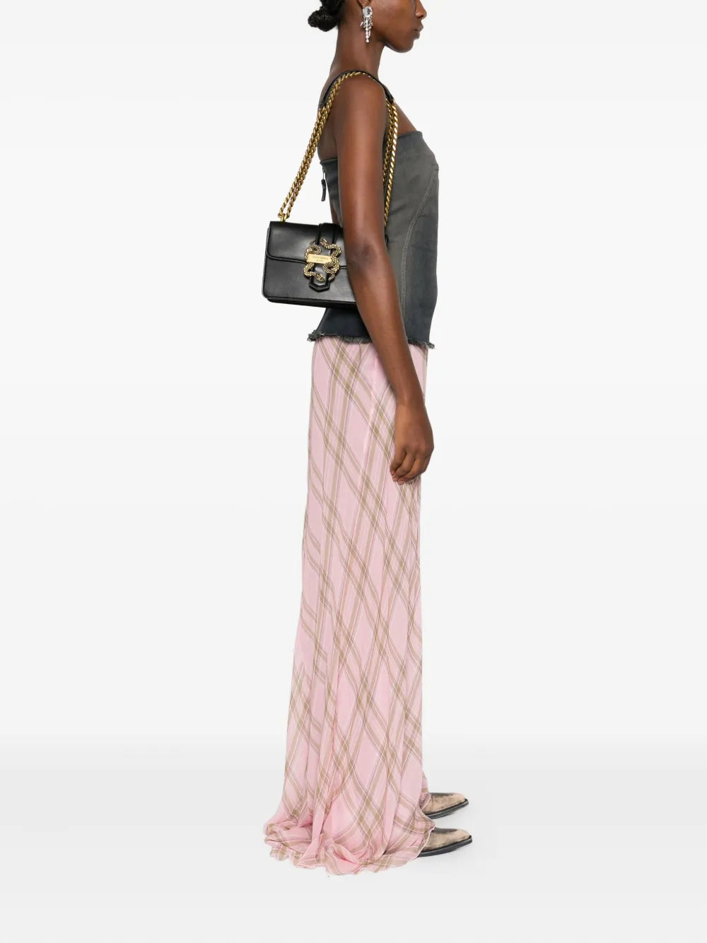 Just Cavalli cross body bag featuring embossed logo available at Lestyle Boutique Melbourne