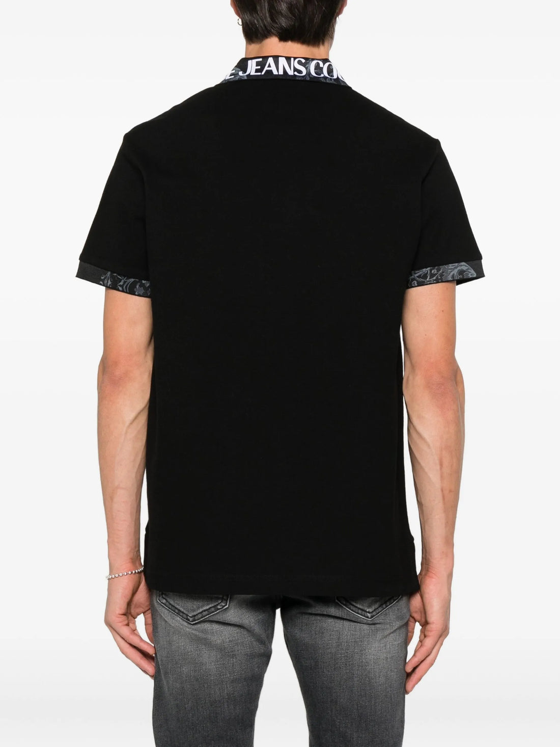 Versace Jeans Couture polo shirt with logo-print collar, available at Lestyle Boutique Melbourne