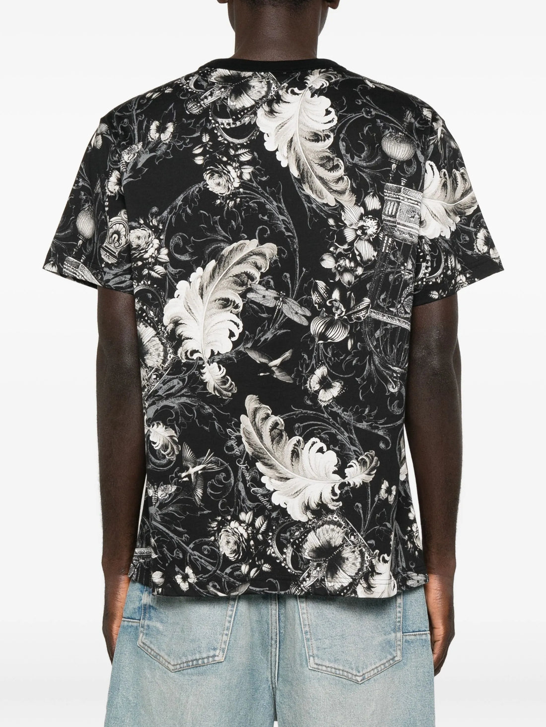 VERSACE JEANS COUTURE T-SHIRT featuring baroque-print feather design available at Lestyle Boutique Melbourne