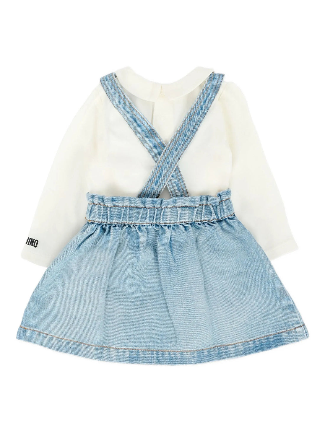 MOSCHINO KIDS DRESS featuring embroidered Teddy Bear artwork available at Lestyle Boutique Melbourne