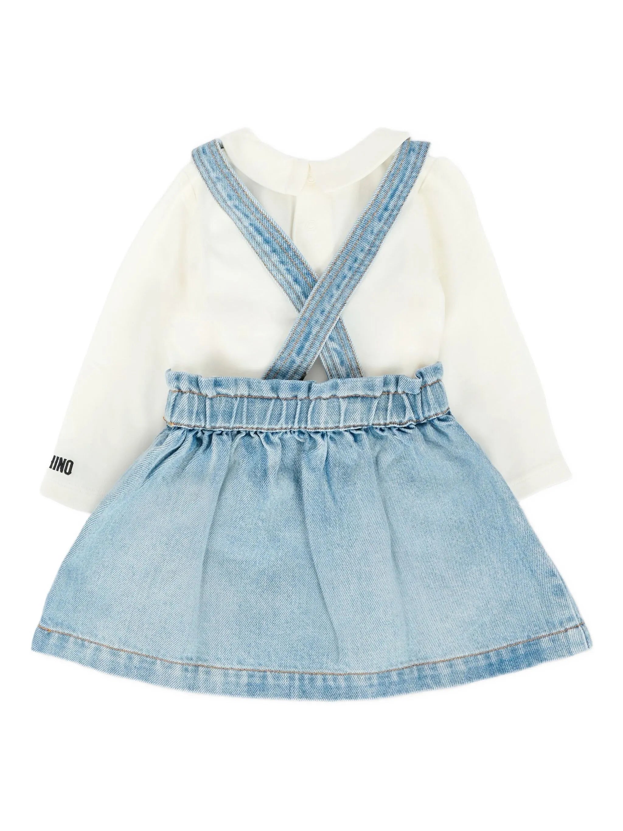 MOSCHINO KIDS DRESS featuring embroidered Teddy Bear artwork available at Lestyle Boutique Melbourne