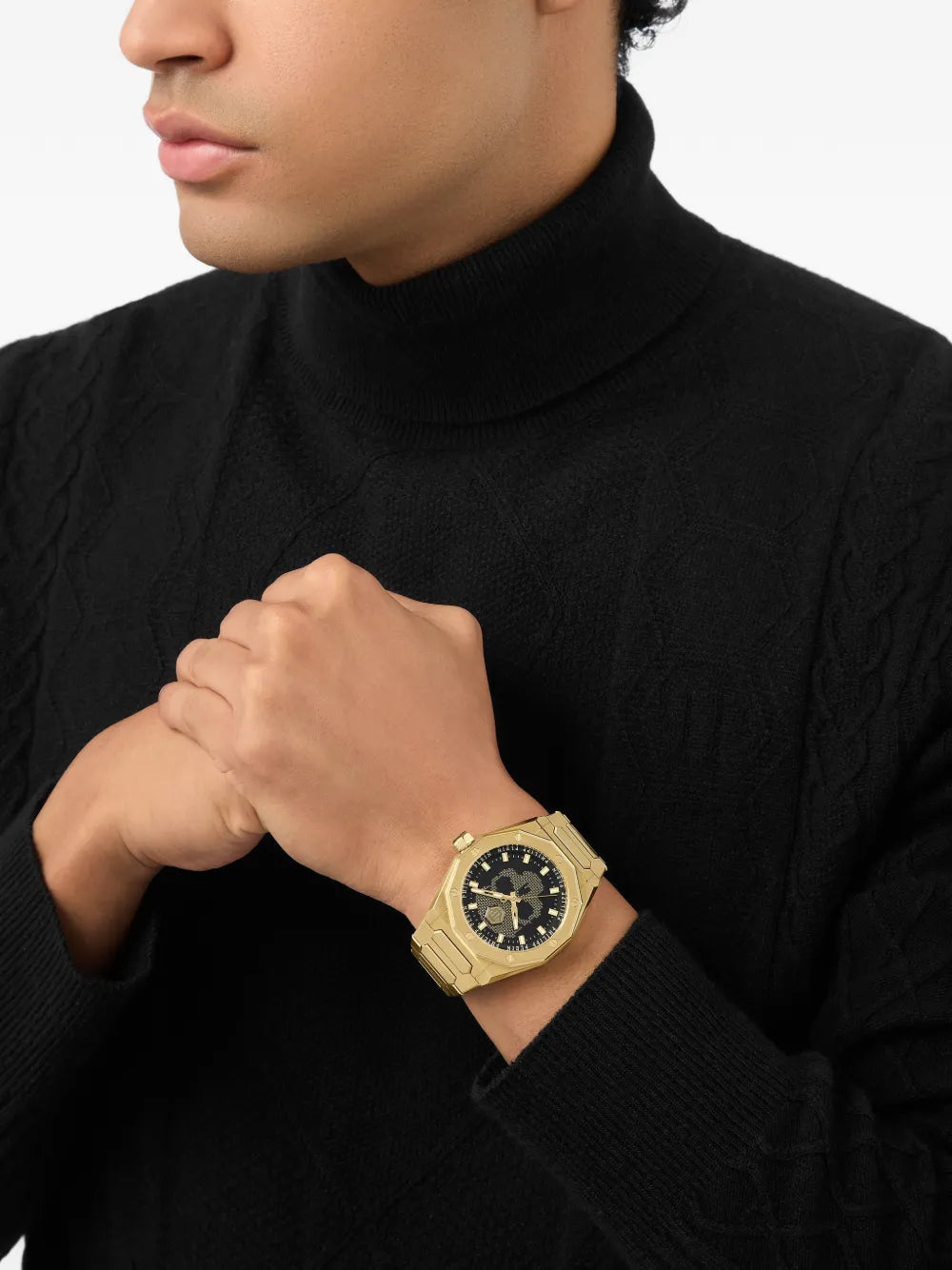 Philipp Plein Plein Deluxe watch featuring gold bracelet available at Lestyle Boutique Melbourne