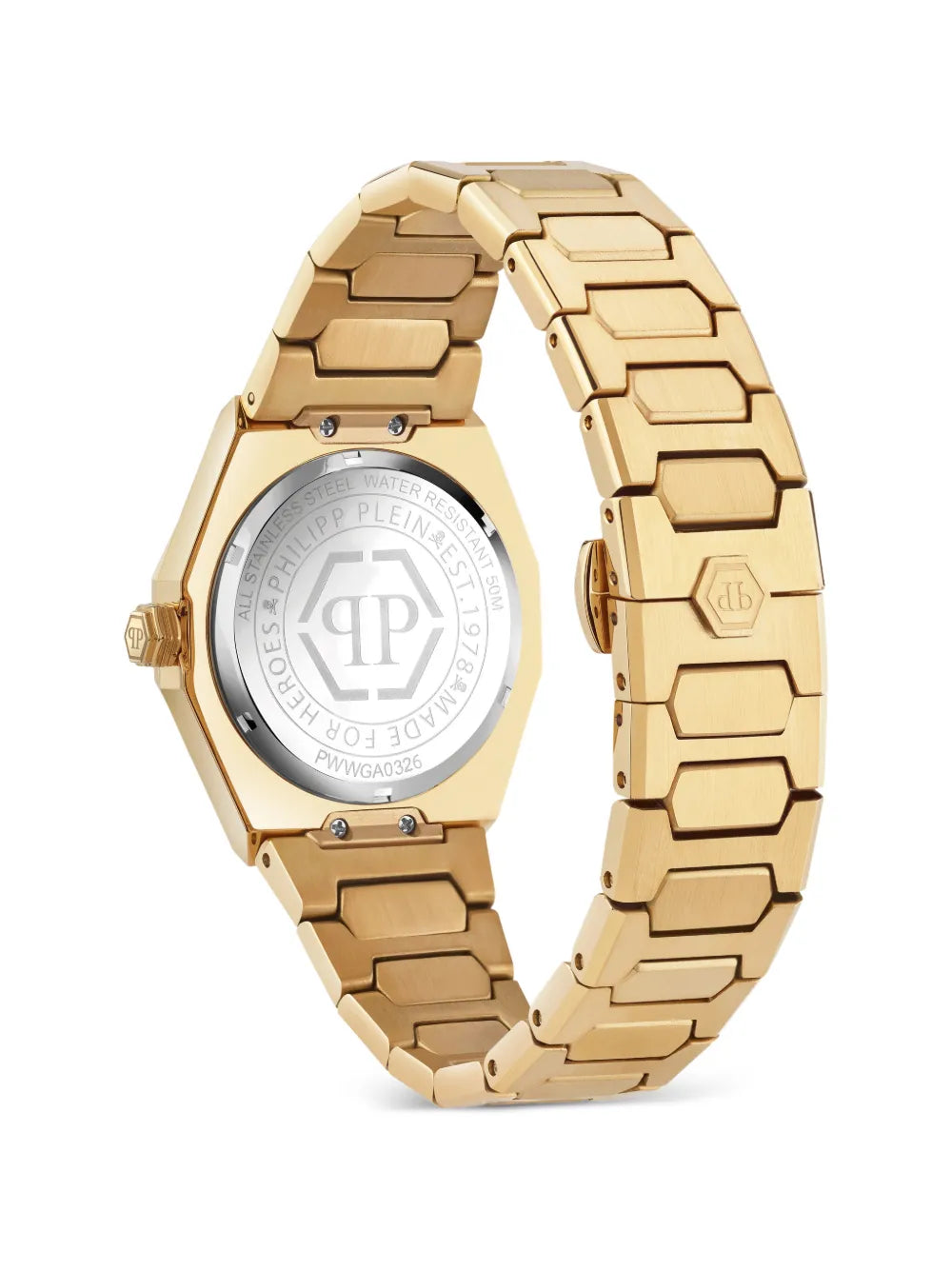 Philipp Plein Plein Deluxe watch featuring gold bracelet available at Lestyle Boutique Melbourne