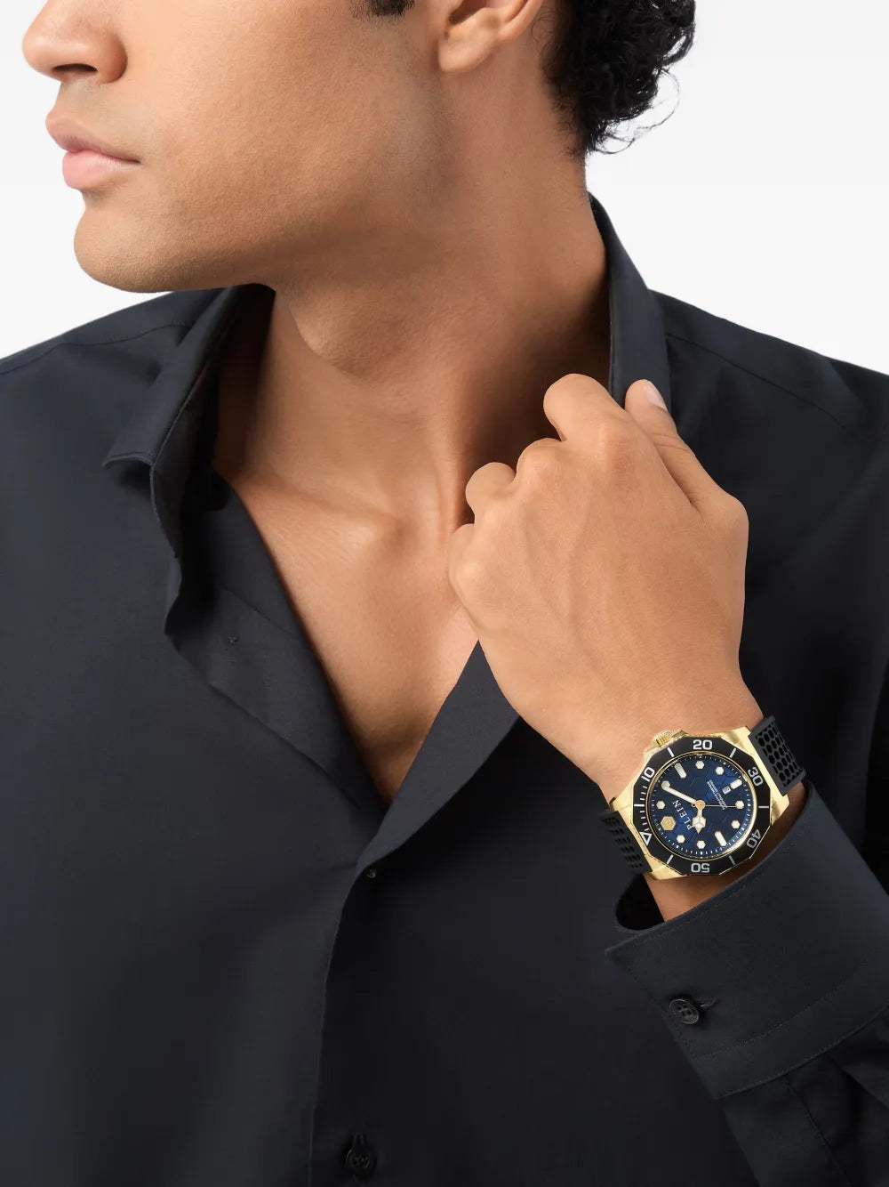 Philipp Plein Aquastorm watch featuring blue hexagon dial available at Lestyle Boutique Melbourne