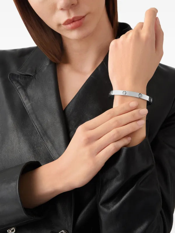 Philipp Plein cuff featuring snake hexagon inlaid details available at Lestyle Boutique Melbourne