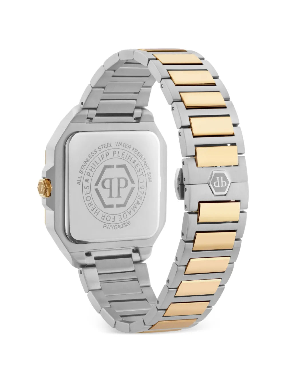 Philipp Plein bracelet watch featuring Edge 42mm green dial two tone available at Lestyle Boutique Melbourne