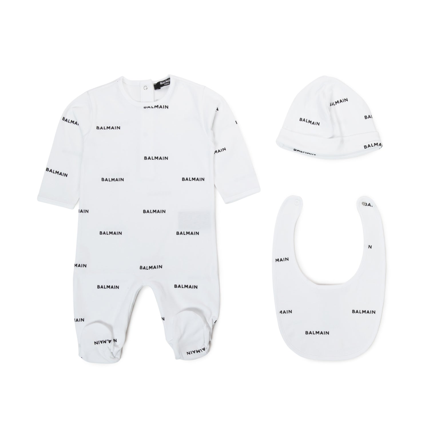 Balmain baby romper featuring logo print available at Lestyle Boutique Melbourne