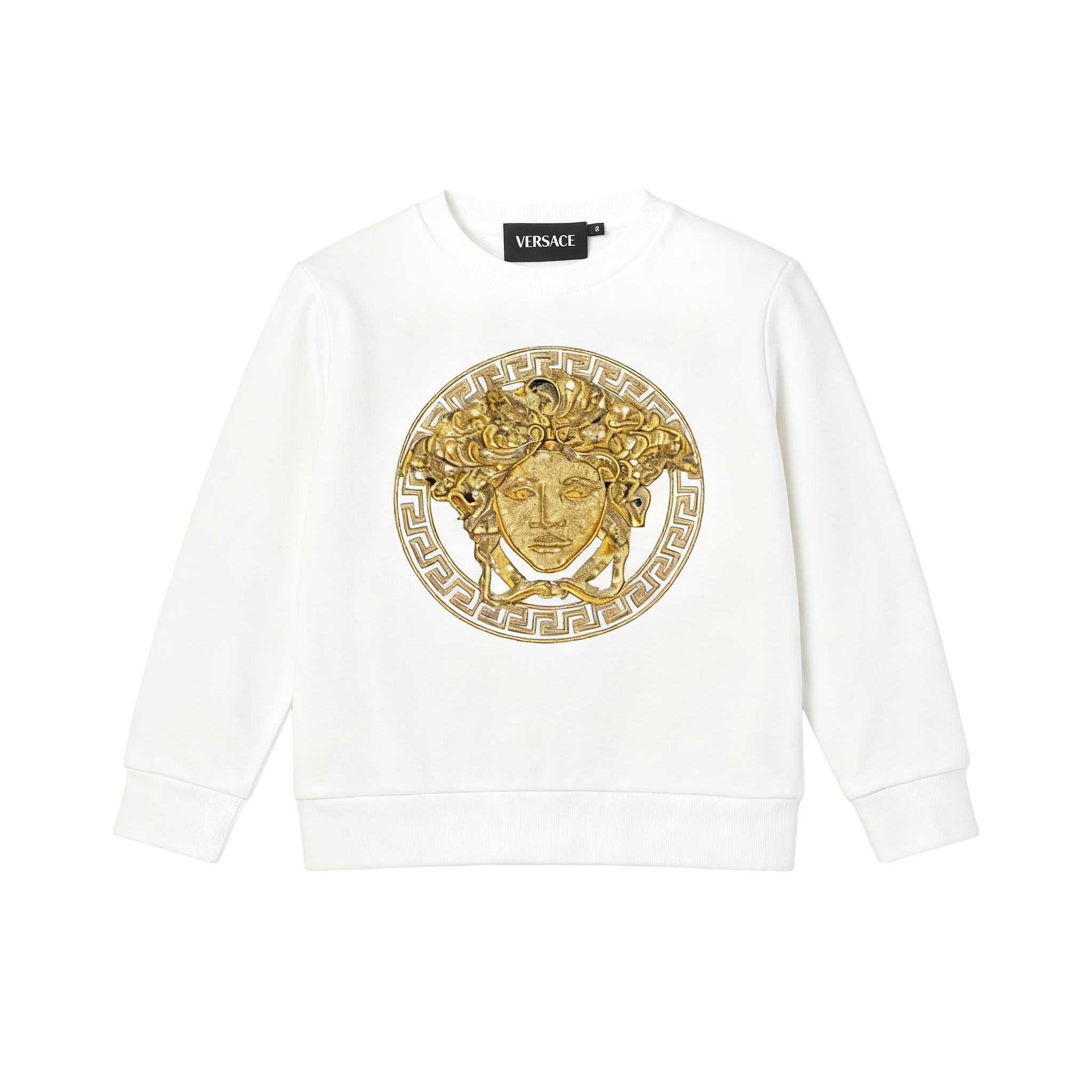 Versace sweatshirt featuring gold Medusa logo available at Lestyle Boutique Melbourne