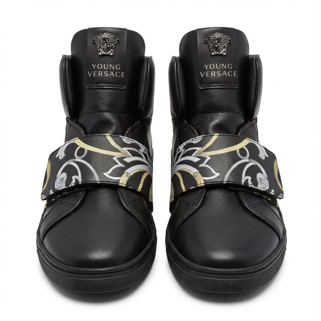 Versace kids sneakers featuring decorative strap available at Lestyle Boutique Melbourne