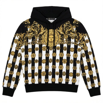 Versace Jeans Couture hoodie featuring gold baroque print available at Lestyle Boutique Melbourne