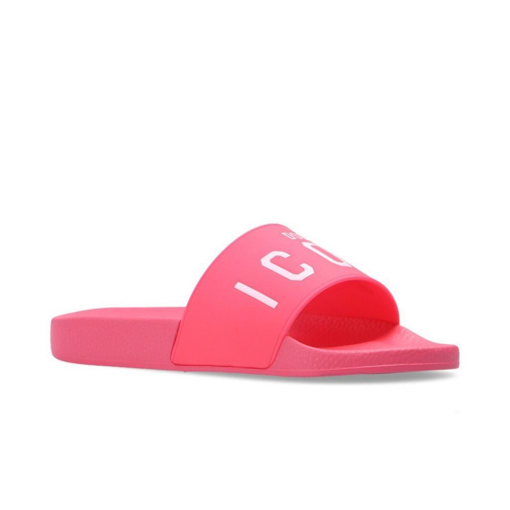 DSQUARED2 slides in pink with white logo available at Lestyle Boutique Melbourne