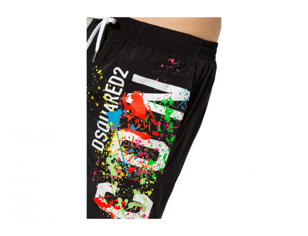 DSQUARED2 shorts featuring paint-splatter design, available at Lestyle Boutique Melbourne