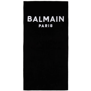 Balmain bath towel featuring embroidered logo available at Lestyle Boutique Melbourne