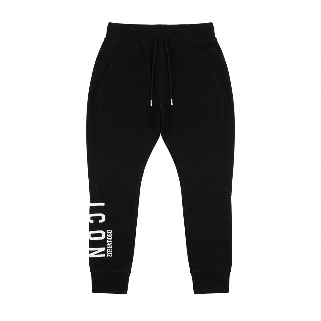 Dsquared2 pants featuring logo print and drawstring waist available at Lestyle Boutique Melbourne