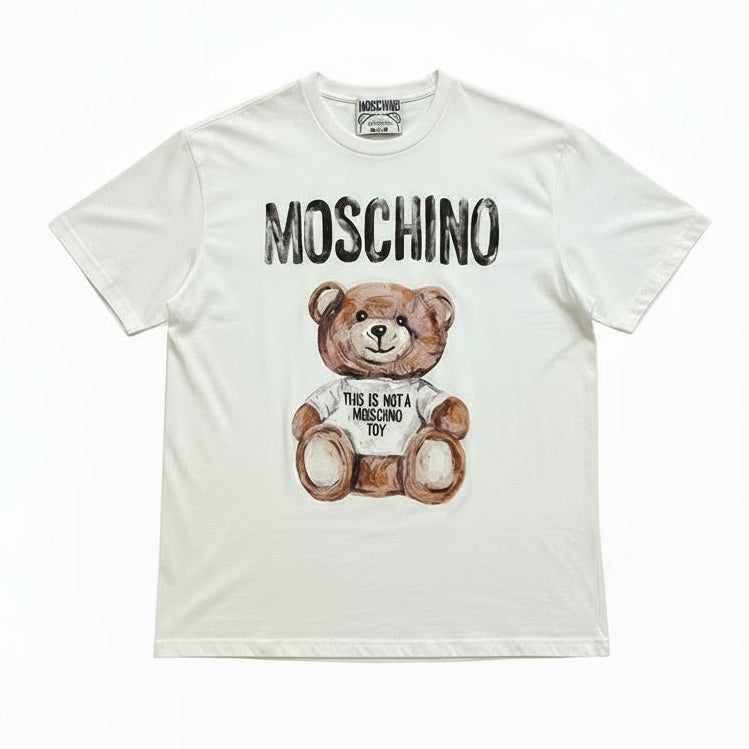 MOSCHINO T-shirt featuring bear graphic available at Lestyle Boutique Melbourne