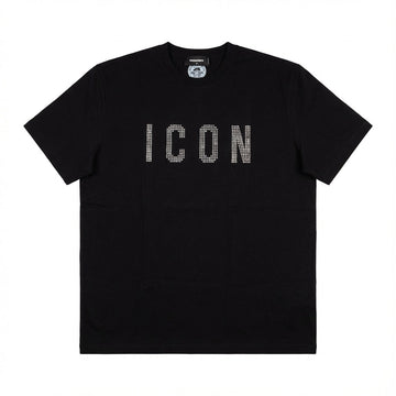 Dsquared2 T-shirt featuring rhinestone ICON lettering available at Lestyle Boutique Melbourne