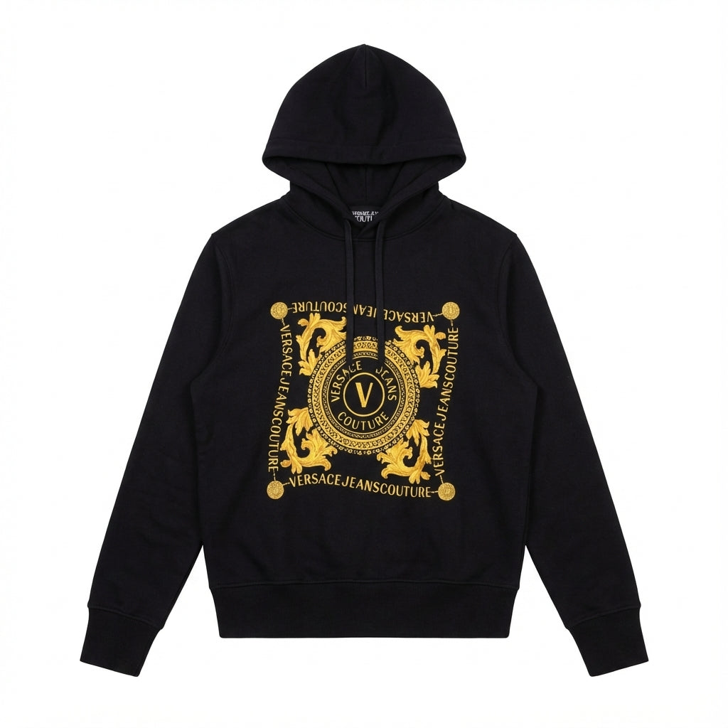 Versace Jeans Couture hoodie with gold logo print available at Lestyle Boutique Melbourne