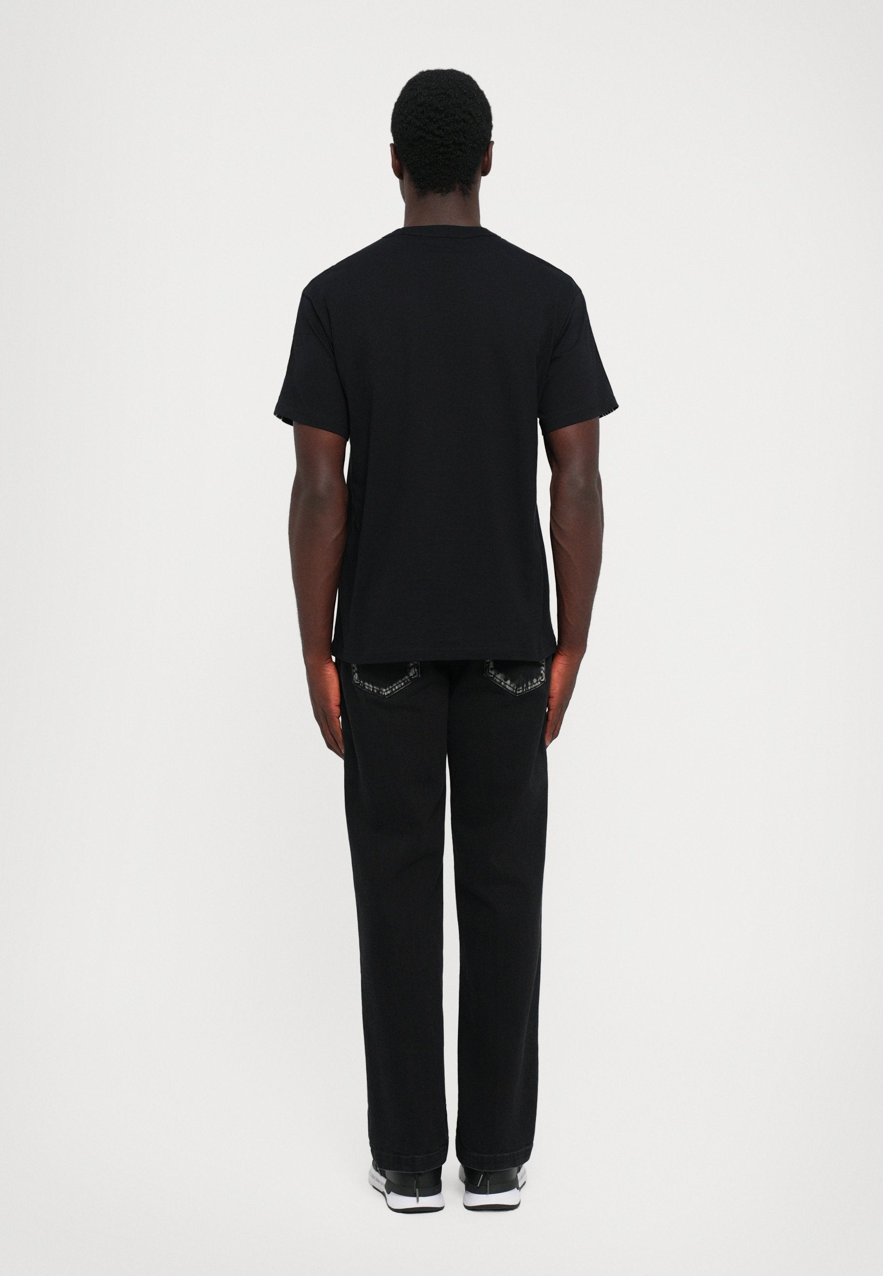 Versace Jeans Couture logo tape print T-shirt featuring logo tape available at Lestyle Boutique Melbourne