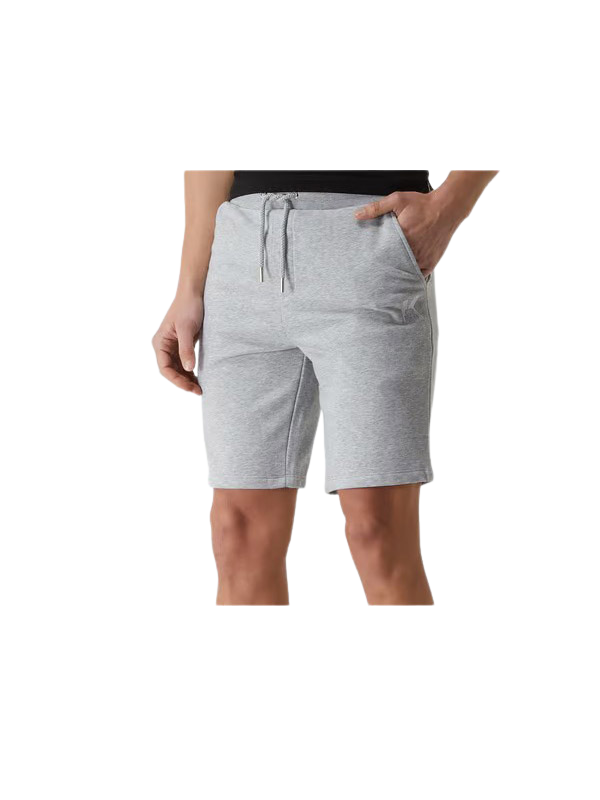 Karl Lagerfeld logo-print track shorts in grey, featuring elasticated waistband and slip pockets, available at Lestyle Boutique Melbourne