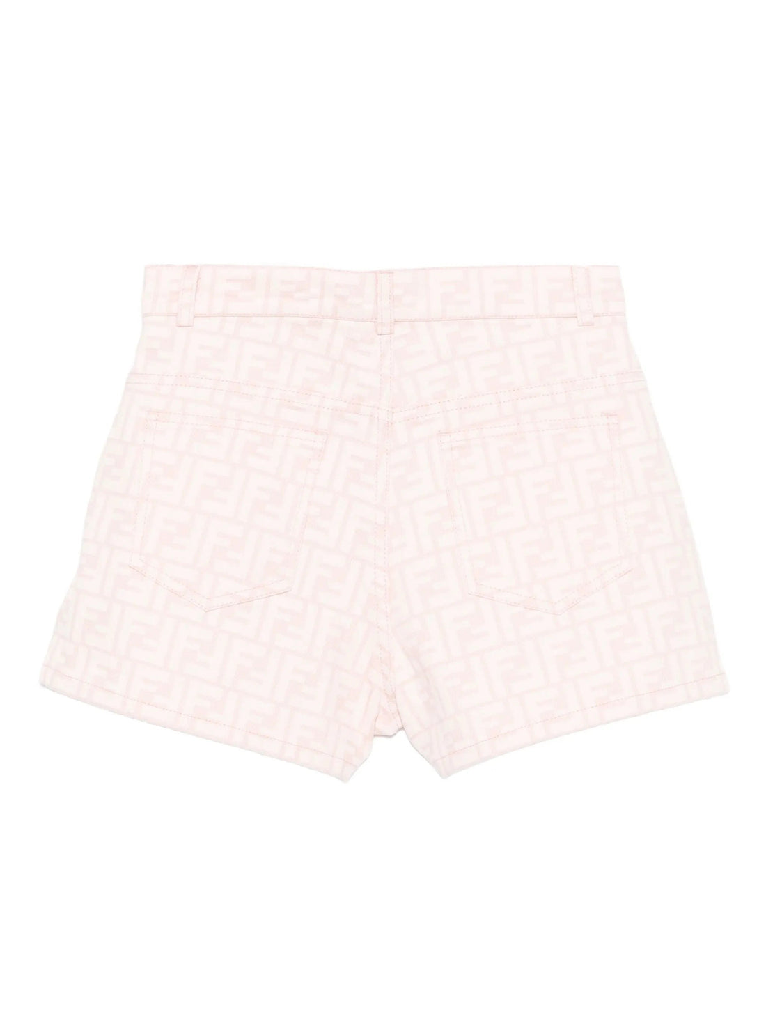 Fendi Monogram Cotton Shorts featuring pink monogram pattern available at Lestyle Boutique Melbourne
