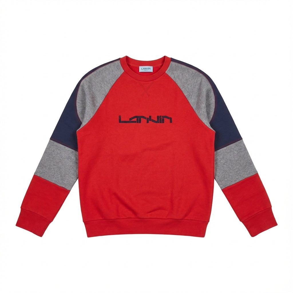 LANVIN sweatshirt featuring color-block design available at Lestyle Boutique Melbourne