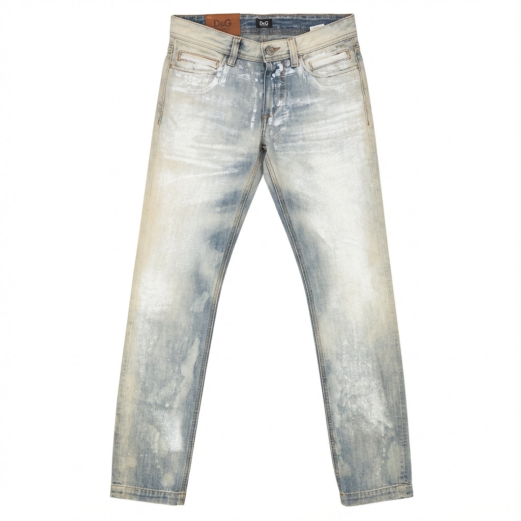 Dolce & Gabbana jeans featuring distressed light wash available at Lestyle Boutique Melbourne