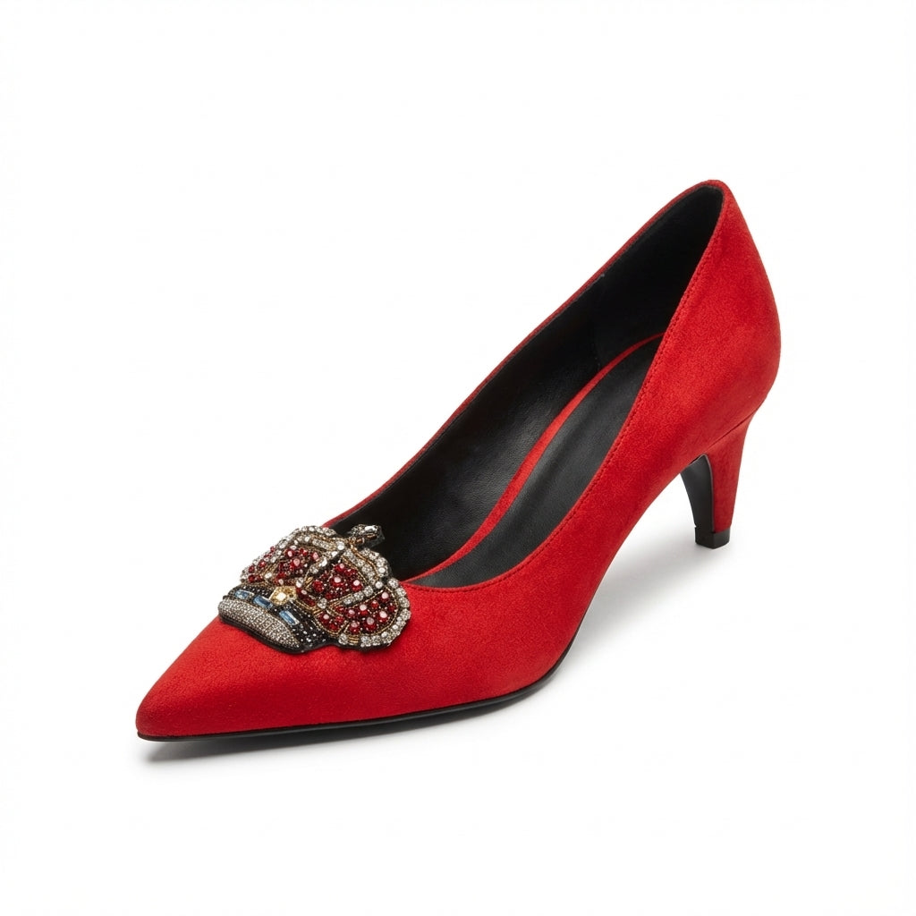 Versace pumps featuring jeweled buckle embellishment available at Lestyle Boutique Melbourne
