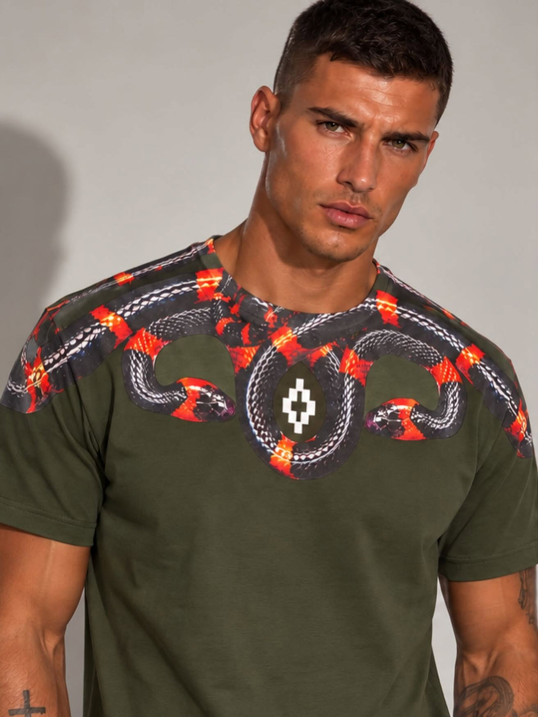 MARCELO BURLON t-shirt featuring graphic snake print available at Lestyle Boutique Melbourne