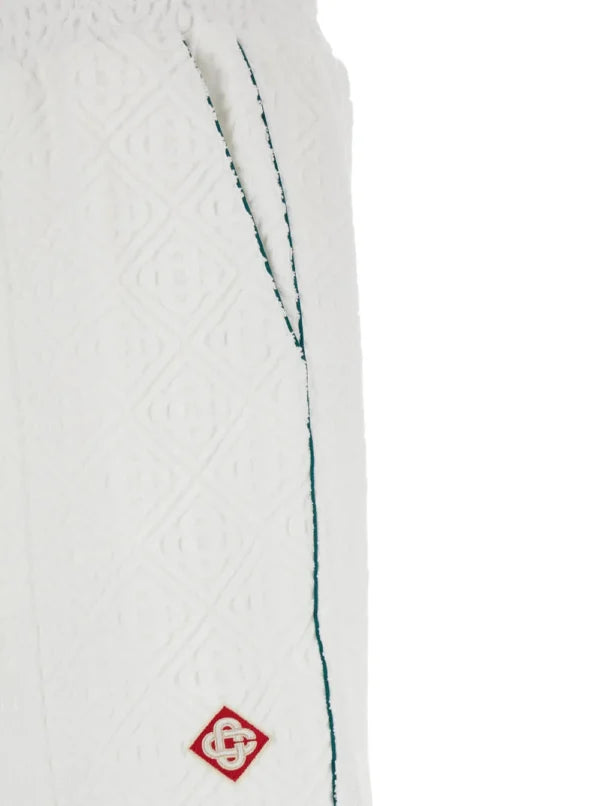 Casablanca Mena white shorts with logo embroidery, available at Lestyle Boutique Melbourne