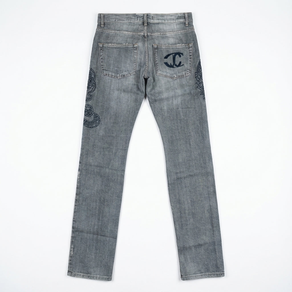 Just Cavalli jeans featuring paisley embroidery available at Lestyle Boutique Melbourne