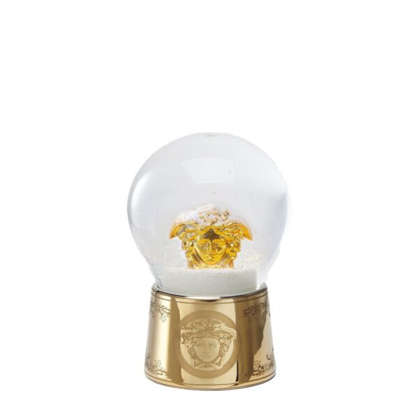 VERSACE GLASS SPHERE featuring snow effect with Golden Medusa available at Lestyle Boutique Melbourne