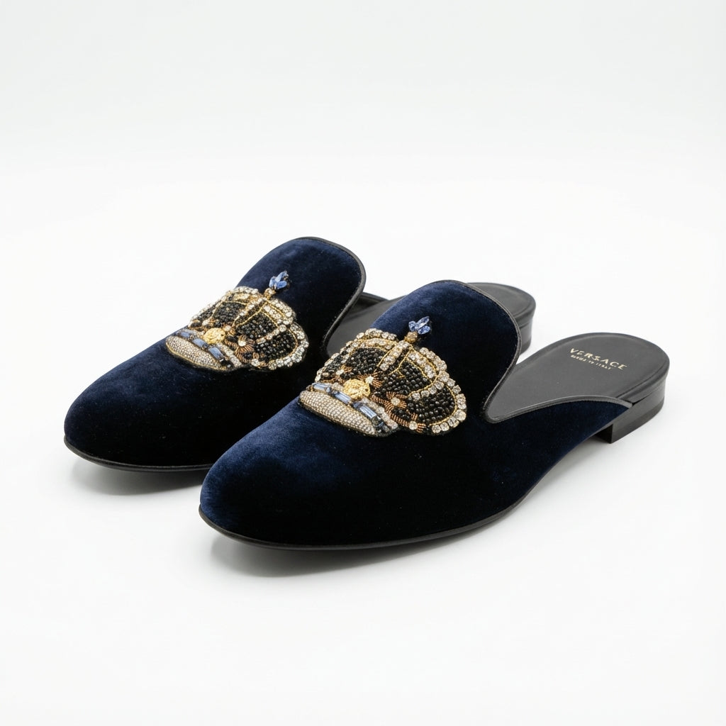 VERSACE SHOES featuring embellished brooch available at Lestyle Boutique Melbourne