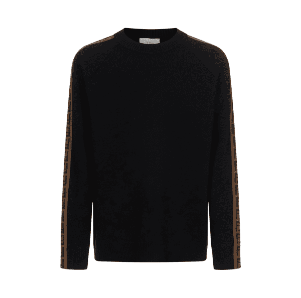 Fendi Kids Sweater with ribbed crewneck and long raglan sleeves, available at Lestyle Boutique Melbourne