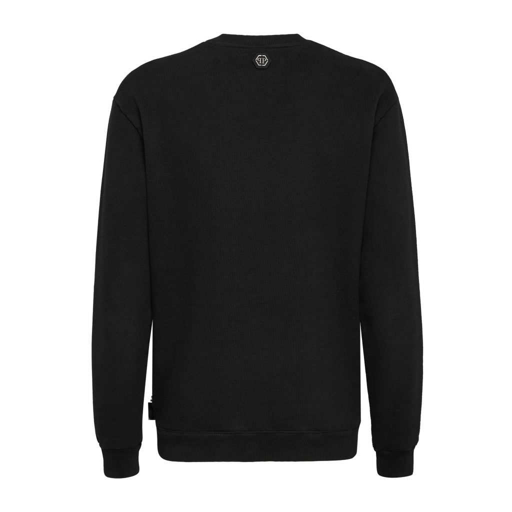 PHILIPP PLEIN SWEATSHIRT featuring logo lettering print available at Lestyle Boutique Melbourne