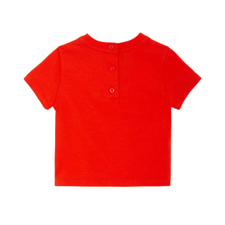 Fendi red baby T-shirt featuring the playful Fendi pets motif, available at Lestyle Boutique Melbourne.