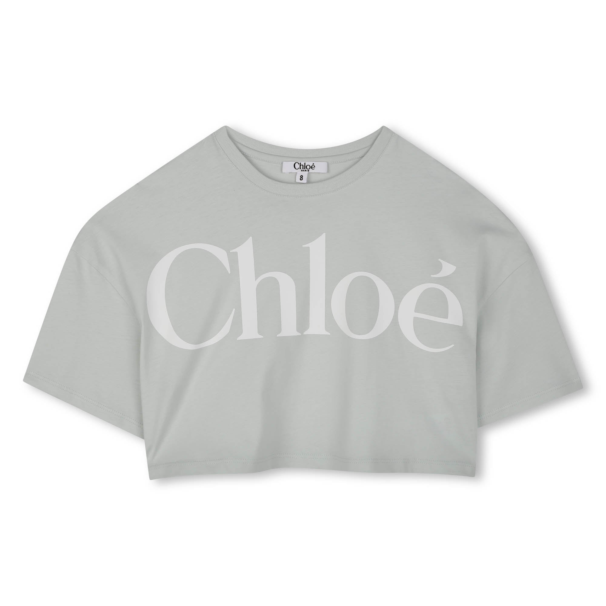 Chloé short kids T-shirt featuring oversized logo available at Lestyle Boutique Melbourne