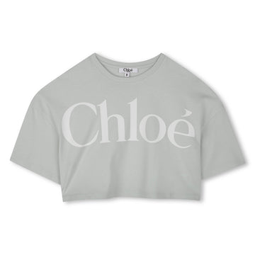 Chloé short kids T-shirt featuring oversized logo available at Lestyle Boutique Melbourne