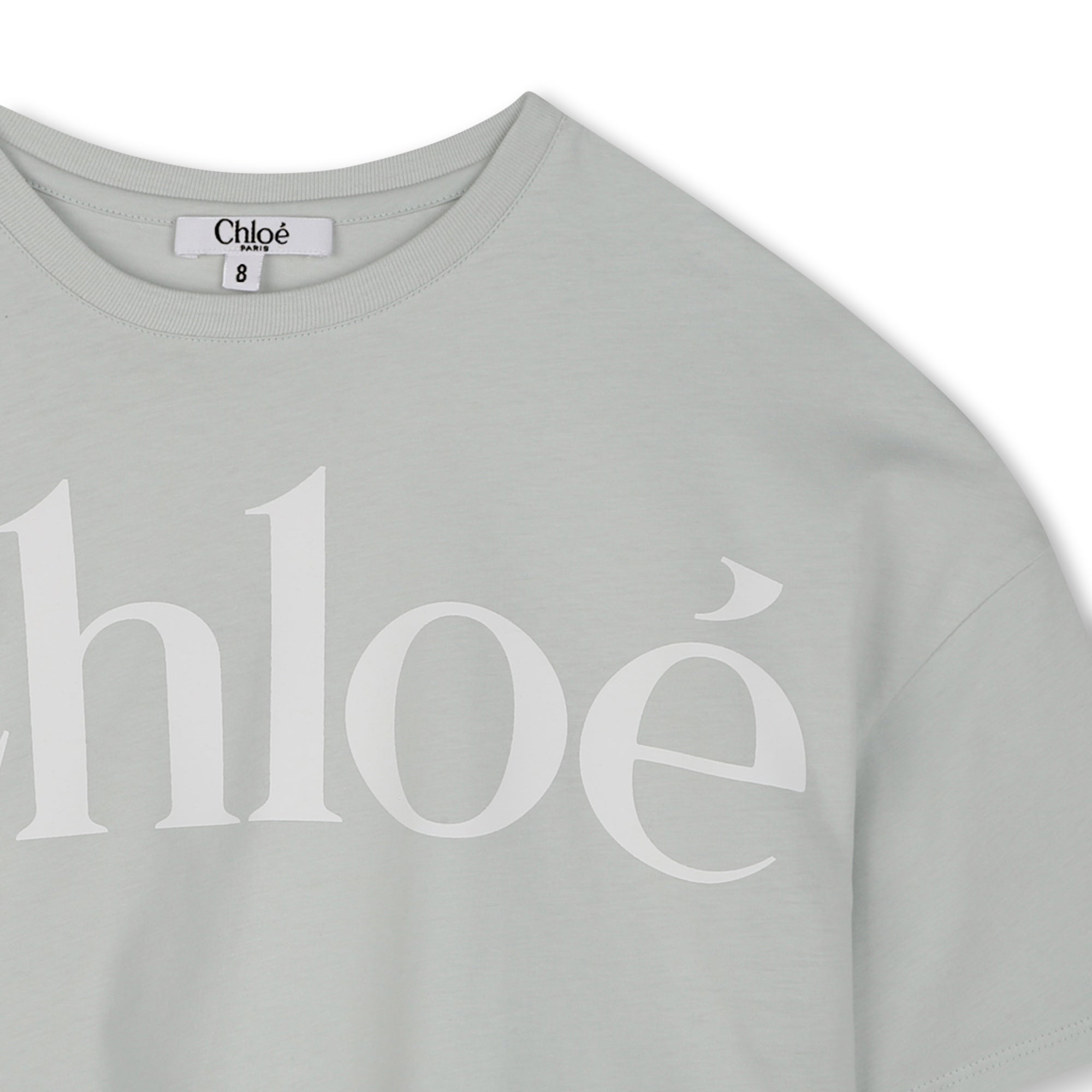 Chloé short kids T-shirt featuring oversized logo available at Lestyle Boutique Melbourne