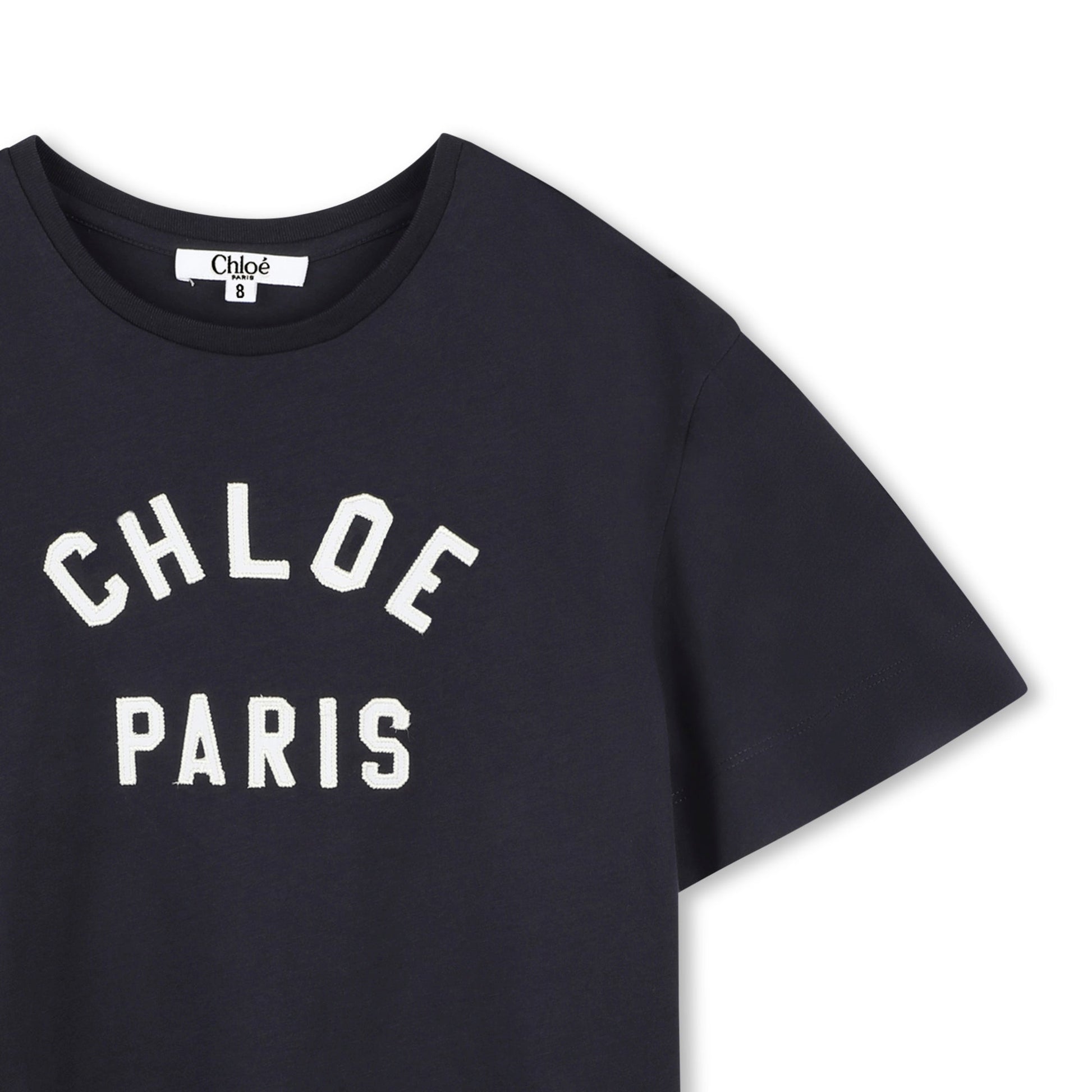 Chloé Kids T-shirt featuring logo design available at Lestyle Boutique Melbourne