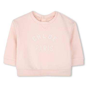 Chloé baby sweatshirt featuring embossed logo available at Lestyle Boutique Melbourne