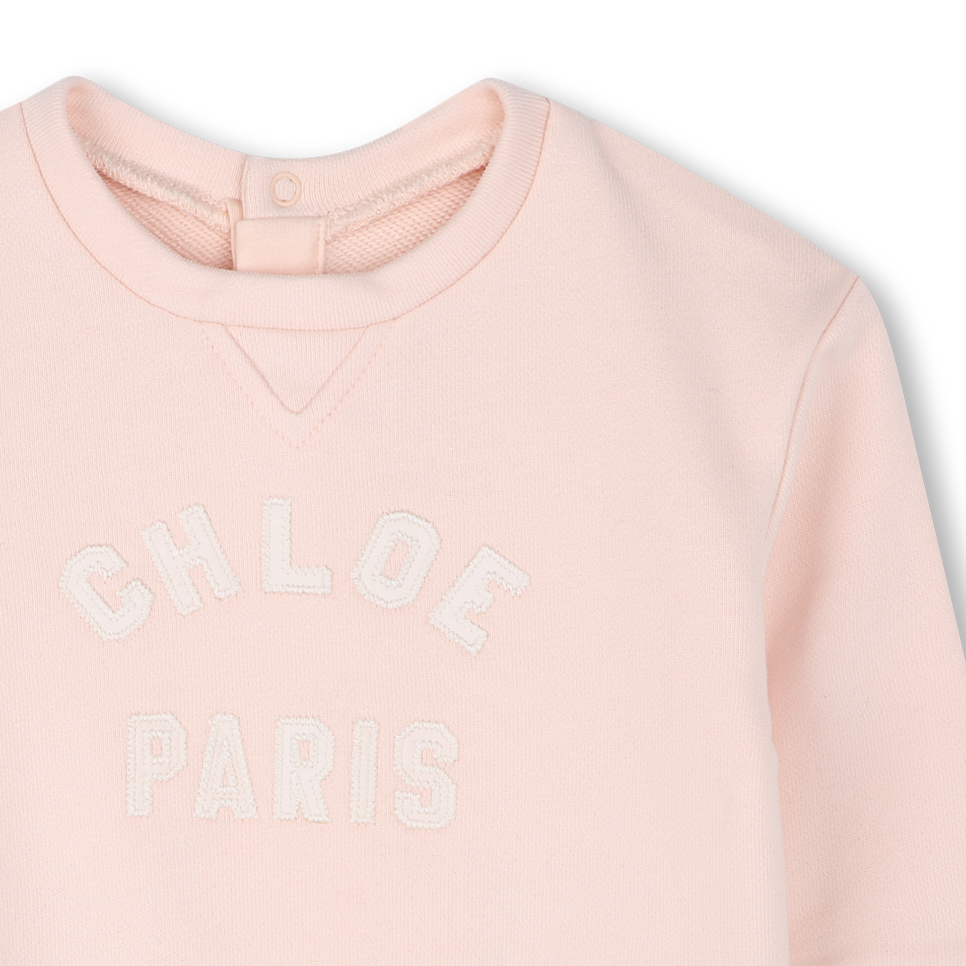 Chloé baby sweatshirt featuring embossed logo available at Lestyle Boutique Melbourne