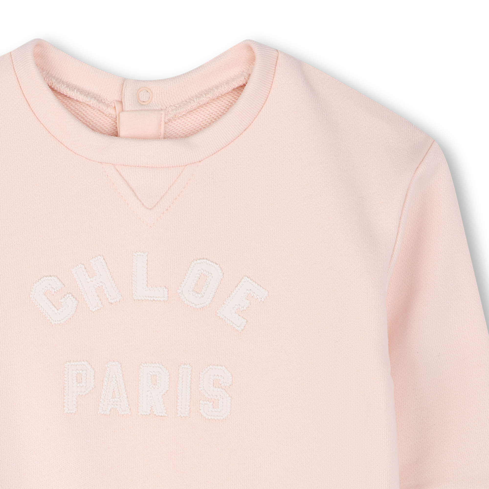 Chloé baby sweatshirt featuring embossed logo available at Lestyle Boutique Melbourne