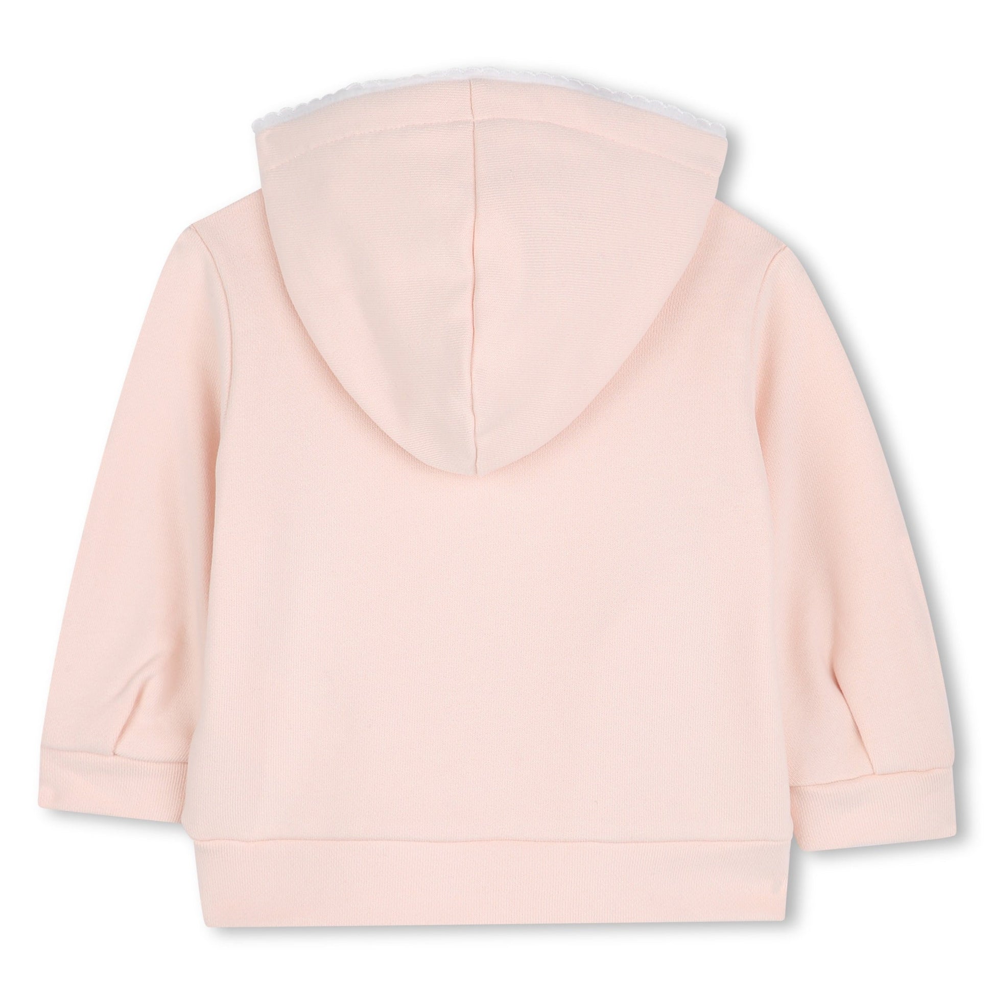 Chloé kids zip-up hooded sweatshirt featuring a soft pink color available at Lestyle Boutique Melbourne